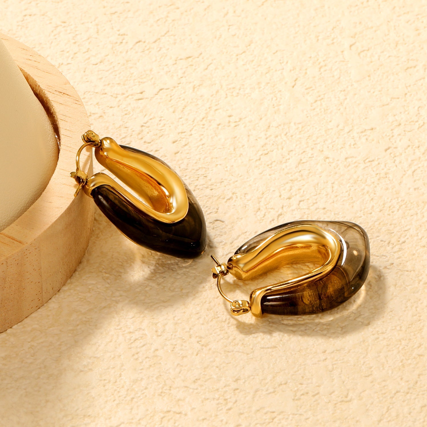 Aura Marble Hoops