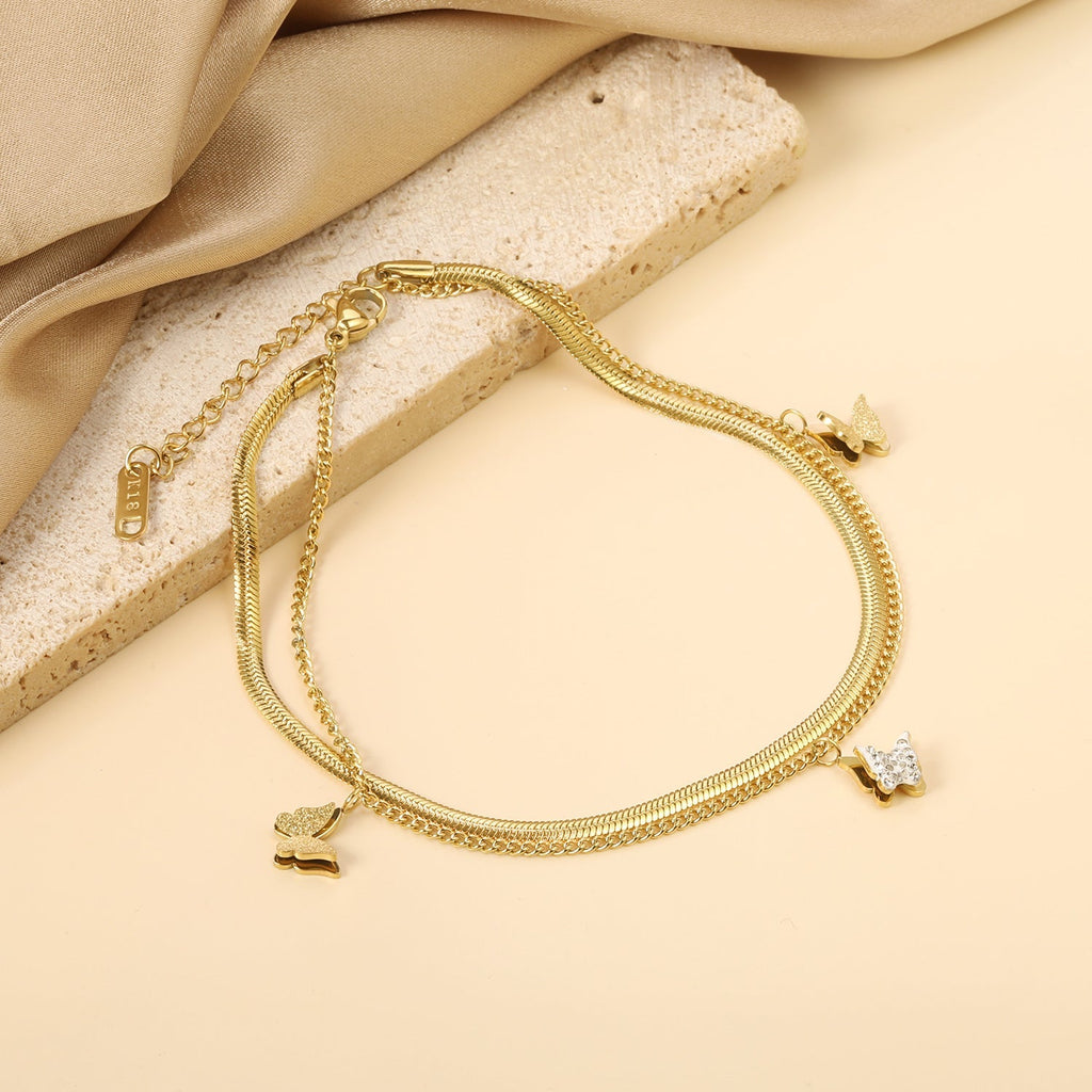 Mariposa Double Layer Anklet