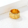 Octagonal Pearl Crumpled Ring