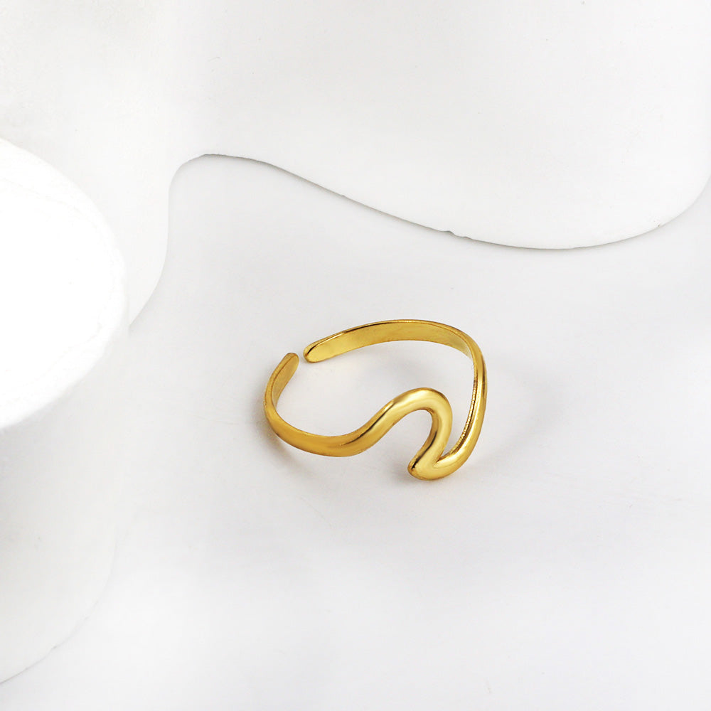 Minimalist Wave Ring