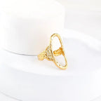 Hammered Open Oval Ring