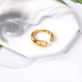 Liquid Teardrop Open Ring