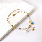 Sirena Pearl & Evil Eye Anklet