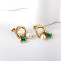 Isla Emerald & Pearl Earrings
