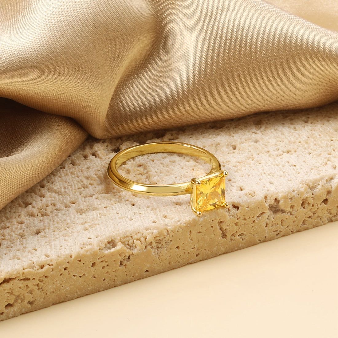 Solar Princess Solitaire Ring