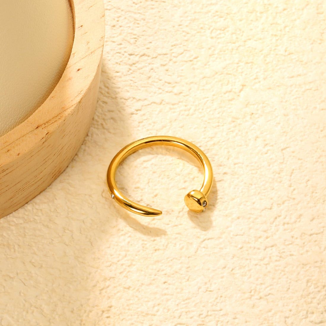 Minimalist Nail Open Ring