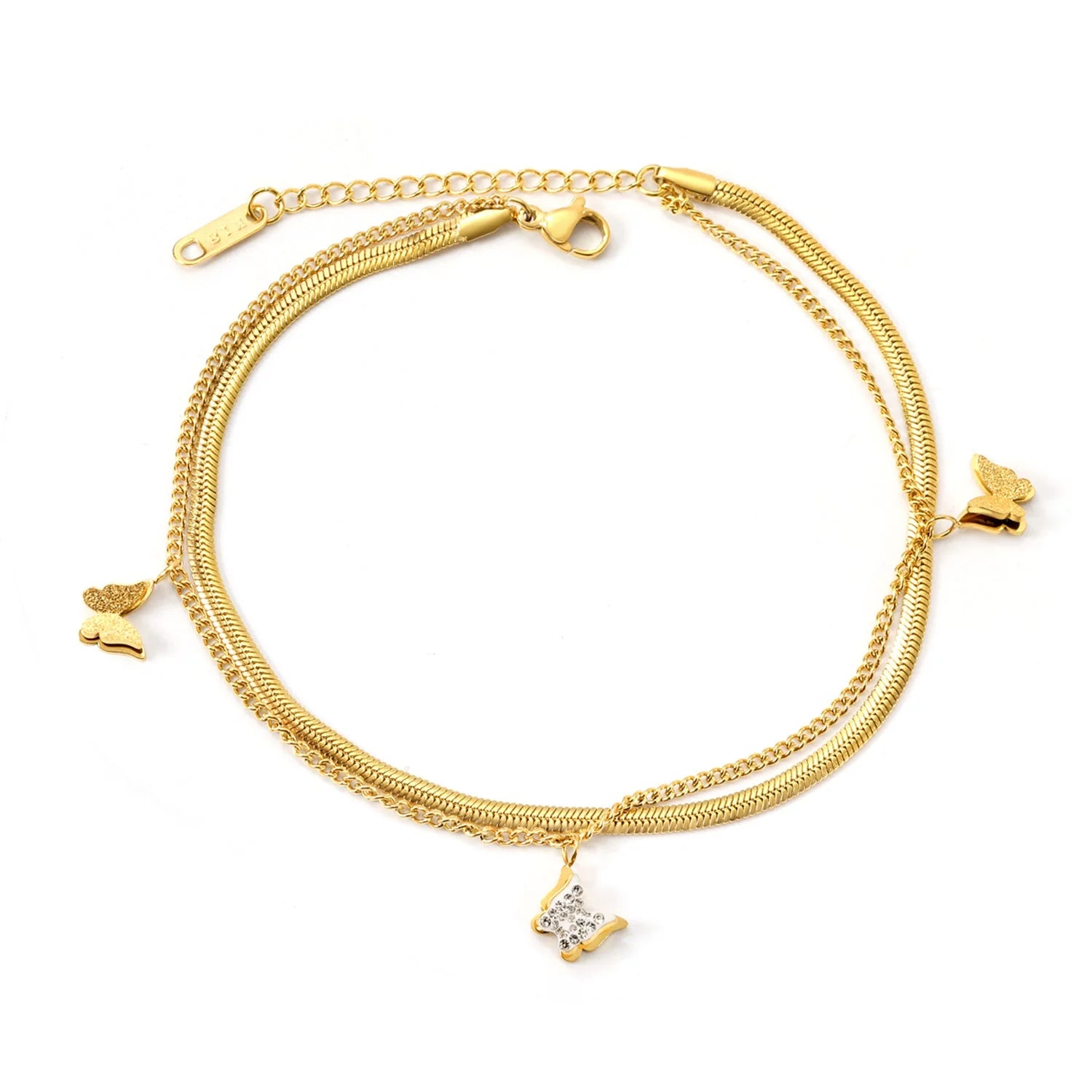 Mariposa Double Layer Anklet