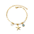 Sirena Pearl & Evil Eye Anklet