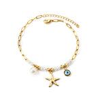 Sirena Pearl & Evil Eye Anklet