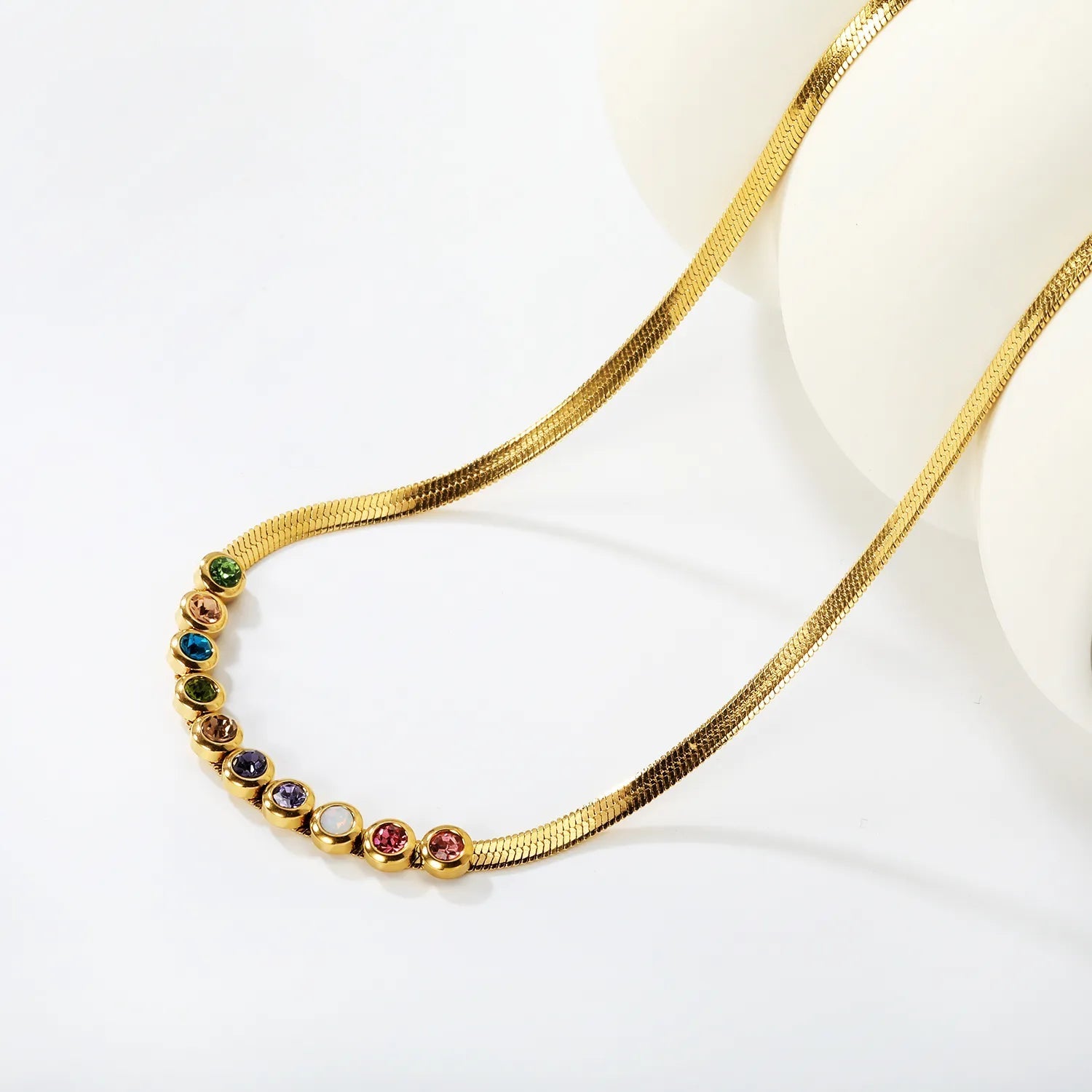 Rainbow Aura Snake Chain